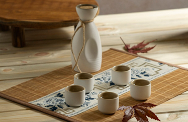 Navy Blue & White Striped Area Rugs